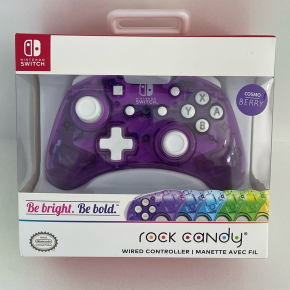 Nintendo Switch Wired Controller • Rock Candy • Cosmo Berry - Picture 7 of 11